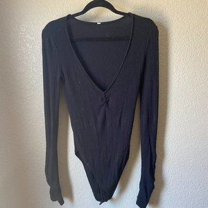 Long sleeved black bodysuit